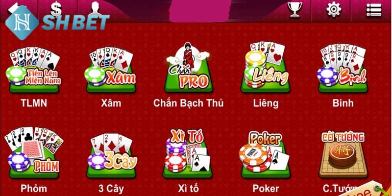 Các game bài dân gian đã có mặt ở nhà cái SHBET